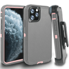 iPhone 11Pro max Case  (Belt Clip fit Otterbox Defender) Heavy Duty Rugged Multi Layer Hybrid Protective Shockproof Cover with Belt Clip [Compatible for Apple iphone 11Pro Max] 6.5 inch  (GRAY & PINK)