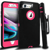 iPhone 6 Plus/6S Plus Case(Belt Clip fit Otterbox Defender) Heavy Duty Protective Shockproof cover and touch screen protector with Belt Clip [Compatible for Apple iphone 6 plus/6S PLUS] 5.5 inch (BLACK & PINK)