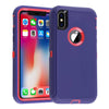 iPhone X/XS Case (Belt Clip fit Otterbox Defender) Heavy Duty Rugged Multi Layer Hybrid Protective Shockproof Cover with Belt Clip [Compatible for Apple iphone X/XS] 5.8 inch (PURPLE & PINK)