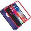 iPhone X/XS Case (Belt Clip fit Otterbox Defender) Heavy Duty Rugged Multi Layer Hybrid Protective Shockproof Cover with Belt Clip [Compatible for Apple iphone X/XS] 5.8 inch (PURPLE & PINK)