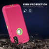 iPhone X/XS Case (Belt Clip fit Otterbox Defender) Heavy Duty Rugged Multi Layer Hybrid Protective Shockproof Cover with Belt Clip [Compatible for Apple iphone X/XS] 5.8 inch (PINK & GREEN)