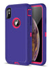 iPhone X/XS Case (Belt Clip fit Otterbox Defender) Heavy Duty Rugged Multi Layer Hybrid Protective Shockproof Cover with Belt Clip [Compatible for Apple iphone X/XS] 5.8 inch (PURPLE & PINK)