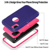 iPhone X/XS Case (Belt Clip fit Otterbox Defender) Heavy Duty Rugged Multi Layer Hybrid Protective Shockproof Cover with Belt Clip [Compatible for Apple iphone X/XS] 5.8 inch (PURPLE & PINK)