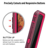 iPhone XR Case  (Belt Clip fit Otterbox Defender) Heavy Duty Rugged Multi Layer Hybrid Protective Shockproof Cover with Belt Clip [Compatible for Apple iphone XR] 6.1 inch  (Burgundy & Hot Pink)