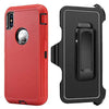 iPhone XR Case  (Belt Clip fit Otterbox Defender) Heavy Duty Rugged Multi Layer Hybrid Protective Shockproof Cover with Belt Clip [Compatible for Apple iphone XR] 6.1 inch (Red & Black)