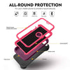 iPhone XR Case  (Belt Clip fit Otterbox Defender) Heavy Duty Rugged Multi Layer Hybrid Protective Shockproof Cover with Belt Clip [Compatible for Apple iphone XR] 6.1 inch  (Burgundy & Hot Pink)