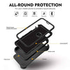 iPhone XR Case  (Belt Clip fit Otterbox Defender) Heavy Duty Rugged Multi Layer Hybrid Protective Shockproof Cover with Belt Clip [Compatible for Apple iphone XR] 6.1 inch  (Black & Black)