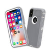 iPhone XR Case  (Belt Clip fit Otterbox Defender) Heavy Duty Rugged Multi Layer Hybrid Protective Shockproof Cover with Belt Clip [Compatible for Apple iphone XR] 6.1 inch (Gray & White)