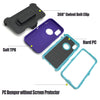 iPhone XR Case  (Belt Clip fit Otterbox Defender) Heavy Duty Rugged Multi Layer Hybrid Protective Shockproof Coverh Belt Clip [Compatible for Apple iphone XR] 6.1 inch (PURPLE & TEAL)