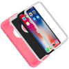 iPhone XR Case  (Belt Clip fit Otterbox Defender) Heavy Duty Rugged Multi Layer Hybrid Protective Shockproof Coverh Belt Clip [Compatible for Apple iphone XR] 6.1 inch (PINK & WHITE)