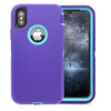 iPhone XR Case  (Belt Clip fit Otterbox Defender) Heavy Duty Rugged Multi Layer Hybrid Protective Shockproof Coverh Belt Clip [Compatible for Apple iphone XR] 6.1 inch (PURPLE & TEAL)