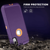 iPhone XR Case  (Belt Clip fit Otterbox Defender) Heavy Duty Rugged Multi Layer Hybrid Protective Shockproof Coverh Belt Clip [Compatible for Apple iphone XR] 6.1 inch (PURPLE & ORANGE)