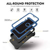 iPhone XR Case  (Belt Clip fit Otterbox Defender) Heavy Duty Rugged Multi Layer Hybrid Protective Shockproof Coverh Belt Clip [Compatible for Apple iphone XR] 6.1 inch (BLACK & BLUE)