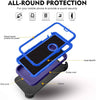 iPhone Xs Max Case (Belt Clip fit Otterbox Defender) Heavy Duty Rugged Multi Layer Hybrid Protective Shockproof Cover with Belt Clip [Compatible for Apple iphone Xs Max] 6.5 inch (BLUE & BLUE)