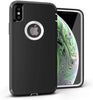 iPhone Xs Max Case (Belt Clip fit Otterbox Defender) Heavy Duty Rugged Multi Layer Hybrid Protective Shockproof Cover with Belt Clip [Compatible for Apple iphone Xs Max] 6.5 inch (BLACK & WHITE)