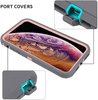 iPhone Xs Max Case (Belt Clip fit Otterbox Defender) Heavy Duty Rugged Multi Layer Hybrid Protective Shockproof Cover with Belt Clip [Compatible for Apple iphone Xs Max] 6.5 inch (GRAY & PINK)