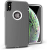 iPhone Xs Max Case (Belt Clip fit Otterbox Defender) Heavy Duty Rugged Multi Layer Hybrid Protective Shockproof Cover with Belt Clip [Compatible for Apple iphone Xs Max] 6.5 inch (GRAY & WHITE)