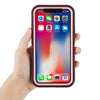 iPhone Xs Max Case (Belt Clip fit Otterbox Defender) Heavy Duty Rugged Multi Layer Hybrid Protective Shockproof Cover with Belt Clip [Compatible for Apple iphone Xs Max] 6.5 inch (Burgundy & PINK)