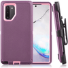 SAMSUNG GALAXY NOTE 10 Case (Belt Clip fit Otterbox Defender) Heavy Duty Rugged Multi Layer Hybrid Protective Shockproof Cover with Belt Clip [Compatible for SAMSUNG GALAXY NOTE 10] 6.3 inch (BURGUNDY & PINK)