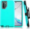 SAMSUNG GALAXY NOTE 10+ Case (Belt Clip fit Otterbox Defender) Heavy Duty Rugged Multi Layer Hybrid Protective Shockproof Cover with Belt Clip [Compatible for SAMSUNG GALAXY NOTE 10+] 6.8 inch (AQUA MINT & GRAY)