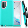 SAMSUNG GALAXY NOTE 10+ Case (Belt Clip fit Otterbox Defender) Heavy Duty Rugged Multi Layer Hybrid Protective Shockproof Cover with Belt Clip [Compatible for SAMSUNG GALAXY NOTE 10+] 6.8 inch (AQUA MINT & PINK)