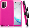 SAMSUNG GALAXY NOTE 10 Case (Belt Clip fit Otterbox Defender) Heavy Duty Rugged Multi Layer Hybrid Protective Shockproof Cover with Belt Clip [Compatible for SAMSUNG GALAXY NOTE 10] 6.3 inch (PINK & PINK)