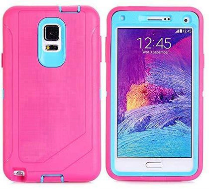 SAMSUNG GALAXY NOTE 3 CASE(Belt Clip fit Otterbox Defender) Heavy Duty Protective Shockproof cover and touch screen protector with Belt Clip [Compatible for SAMSUNG GALAXY NOTE ] 5.7 inch(PINK & TEAL) - Place Wireless