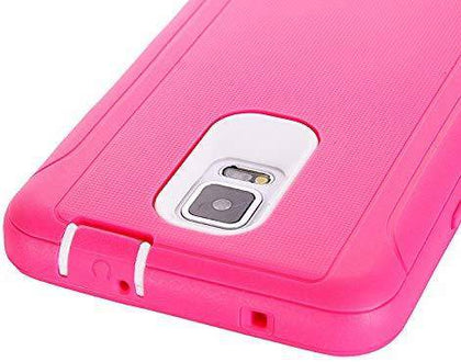 SAMSUNG GALAXY NOTE 3 CASE(Belt Clip fit Otterbox Defender) Heavy Duty Protective Shockproof cover and touch screen protector with Belt Clip [Compatible for SAMSUNG GALAXY NOTE ] 5.7 inch(PINK & WHITE) - Place Wireless