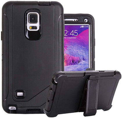 SAMSUNG GALAXY NOTE 4 CASE(Belt Clip fit Otterbox Defender) Heavy Duty Protective Shockproof cover and touch screen protector with Belt Clip [Compatible for SAMSUNG GALAXY NOTE 4] 5.7 inch (BLACK & BLACK) - Place Wireless