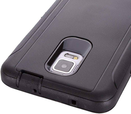SAMSUNG GALAXY NOTE 4 CASE(Belt Clip fit Otterbox Defender) Heavy Duty Protective Shockproof cover and touch screen protector with Belt Clip [Compatible for SAMSUNG GALAXY NOTE 4] 5.7 inch (BLACK & BLACK) - Place Wireless