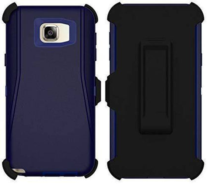 SAMSUNG GALAXY NOTE 5 CASE(Belt Clip fit Otterbox Defender) Heavy Duty Protective Shockproof cover and touch screen protector with Belt Clip [Compatible for SAMSUNG GALAXY NOTE 5] 5.7 inch(NAVY BLUE) - Place Wireless