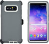 SAMSUNG GALAXY NOTE 8 Case (Belt Clip fit Otterbox Defender) Heavy Duty Rugged Multi Layer Hybrid Protective Shockproof Cover with Belt Clip [Compatible for SAMSUNG GALAXY NOTE 8] 6.3 inch (GRAY & WHITE)