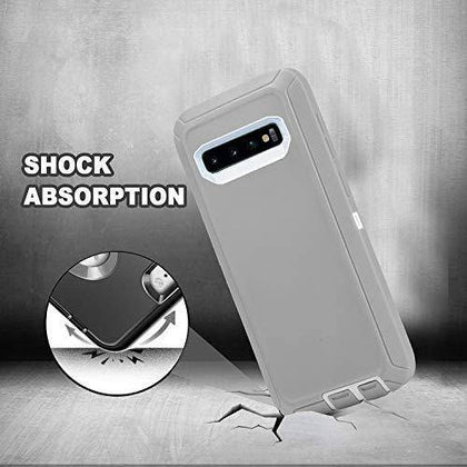 SAMSUNG GALAXY NOTE 8 Case (Belt Clip fit Otterbox Defender) Heavy Duty Rugged Multi Layer Hybrid Protective Shockproof Cover with Belt Clip [Compatible for SAMSUNG GALAXY NOTE 8] 6.3 inch (GRAY & WHITE) - Place Wireless