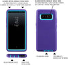 SAMSUNG GALAXY NOTE 8 Case (Belt Clip fit Otterbox Defender) Heavy Duty Rugged Multi Layer Hybrid Protective Shockproof Cover with Belt Clip [Compatible for SAMSUNG GALAXY NOTE 8] 6.3 inch (PURPLE & TEAL)