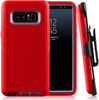 SAMSUNG GALAXY NOTE 8 Case (Belt Clip fit Otterbox Defender) Heavy Duty Rugged Multi Layer Hybrid Protective Shockproof Cover with Belt Clip [Compatible for SAMSUNG GALAXY NOTE 8] 6.3 inch (RED & GRAY)