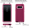 SAMSUNG GALAXY NOTE 8 Case (Belt Clip fit Otterbox Defender) Heavy Duty Rugged Multi Layer Hybrid Protective Shockproof Cover with Belt Clip [Compatible for SAMSUNG GALAXY NOTE 8] 6.3 inch (BURGUNDY & PINK)