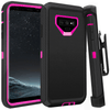 SAMSUNG GALAXY NOTE 9 Case (Belt Clip fit Otterbox Defender) Heavy Duty Rugged Multi Layer Hybrid Protective Shockproof Cover with Belt Clip [Compatible for SAMSUNG GALAXY NOTE 9] 6.4 inch (BLACK & PINK)