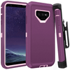 SAMSUNG GALAXY NOTE 9 Case (Belt Clip fit Otterbox Defender) Heavy Duty Rugged Multi Layer Hybrid Protective Shockproof Cover with Belt Clip [Compatible for SAMSUNG GALAXY NOTE 9] 6.4 inch (BURGUNDY & PINK)