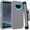 SAMSUNG GALAXY NOTE 9 Case (Belt Clip fit Otterbox Defender) Heavy Duty Rugged Multi Layer Hybrid Protective Shockproof Cover with Belt Clip [Compatible for SAMSUNG GALAXY NOTE 9] 6.4 inch (GRAY & TEAL)