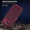 SAMSUNG Galaxy S10+ Case (Belt Clip fit Otterbox Defender) Heavy Duty Rugged Multi Layer Hybrid Protective Shockproof Cover with Belt Clip [Compatible for SAMSUNG GALAXY S10+] 6.4 inch (BURGUNDY & HOT PINK)