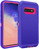 SAMSUNG Galaxy S10+ Case (Belt Clip fit Otterbox Defender) Heavy Duty Rugged Multi Layer Hybrid Protective Shockproof Cover with Belt Clip [Compatible for SAMSUNG GALAXY S10+] 6.4 inch (PURPLE & PINK)