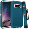 SAMSUNG Galaxy S10 Case (Belt Clip fit Otterbox Defender) Heavy Duty Rugged Multi Layer Hybrid Protective Shockproof Cover with Belt Clip [Compatible for SAMSUNG GALAXY S10] 6.1 inch (PETAL PUSHER PALE & PINK)