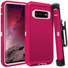 SAMSUNG Galaxy S10+ Case (Belt Clip fit Otterbox Defender) Heavy Duty Rugged Multi Layer Hybrid Protective Shockproof Cover with Belt Clip [Compatible for SAMSUNG GALAXY S10+] 6.4 inch (PINK & PINK)