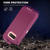 SAMSUNG Galaxy S10 Case (Belt Clip fit Otterbox Defender) Heavy Duty Rugged Multi Layer Hybrid Protective Shockproof Cover with Belt Clip [Compatible for SAMSUNG GALAXY S10] 6.1 inch (BURGUNDY & PINK)