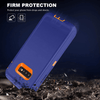 SAMSUNG Galaxy S10+ Case (Belt Clip fit Otterbox Defender) Heavy Duty Rugged Multi Layer Hybrid Protective Shockproof Cover with Belt Clip [Compatible for SAMSUNG GALAXY S10+] 6.4 inch (BLUE & ORANGE)