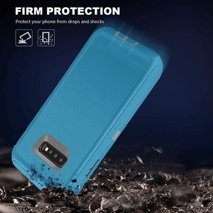 SAMSUNG Galaxy S10e Case (Belt Clip fit Otterbox Defender) Heavy Duty Rugged Multi Layer Hybrid Protective Shockproof Cover with Belt Clip [Compatible for SAMSUNG GALAXY S10e] 5.8 inch (PETAL PUSHER PALE & GRAY) - Place Wireless