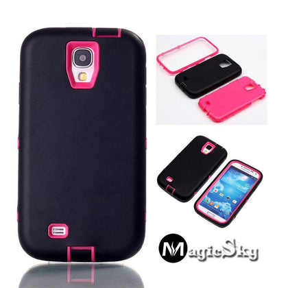 SAMSUNG GALAXY S4 CASE(Belt Clip fit Otterbox Defender) Heavy Duty Protective Shockproof cover and touch screen protector with Belt Clip [Compatible for SAMSUNG GALAXY S4] 5.0 inch (BLACK & PINK) - Place Wireless
