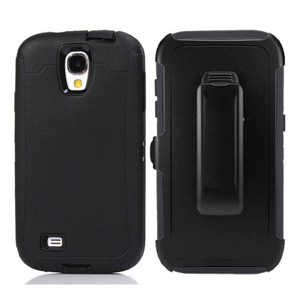 SAMSUNG GALAXY S4 CASE(Belt Clip fit Otterbox Defender) Heavy Duty Protective Shockproof cover and touch screen protector with Belt Clip [Compatible for SAMSUNG GALAXY S4] 5.0 inch (BLACK & BLACK) - Place Wireless