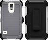 SAMSUNG GALAXY S5 CASE(Belt Clip fit Otterbox Defender) Heavy Duty Protective Shockproof cover and touch screen protector with Belt Clip [Compatible for SAMSUNG GALAXY S5] 5.1 inch (GRAY & WHITE)