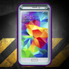 SAMSUNG GALAXY S5 CASE(Belt Clip fit Otterbox Defender) Heavy Duty Protective Shockproof cover and touch screen protector with Belt Clip [Compatible for SAMSUNG GALAXY S5] 5.1 inch (PURPLE & TEAL)